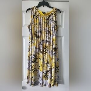 Glamour Yellow and Black Midi Dress